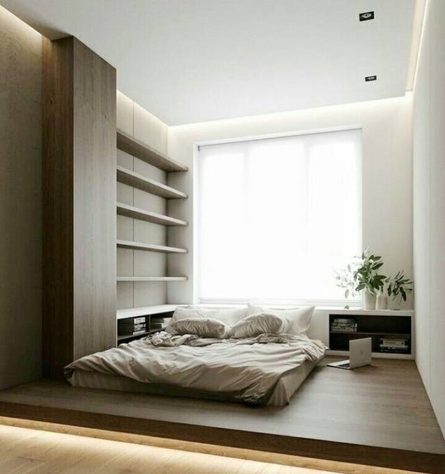 卧室设计分享之榻榻米——简洁,是它在现代装修中的最大亮点,可用做